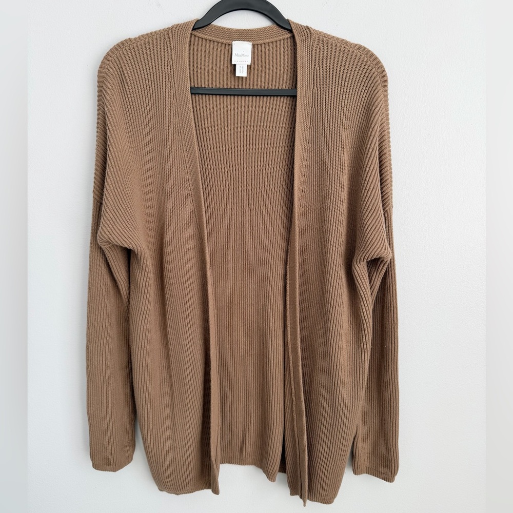 MAX MARA Leisure Size M? •  Brown Cardigan Sweater.